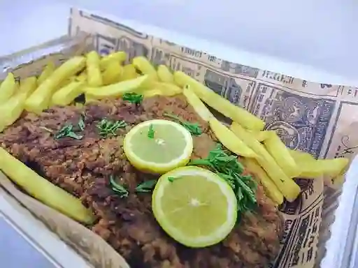 Milanesa Clásica de Carne con Acompañante y Jugo de 220