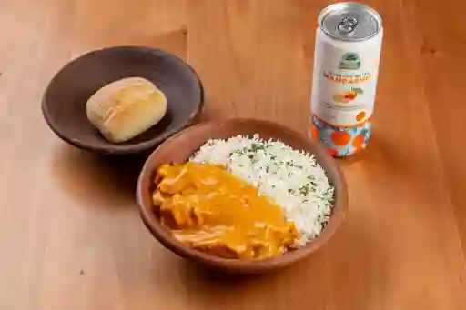 Pollo Al Curry + Refresco + Pan