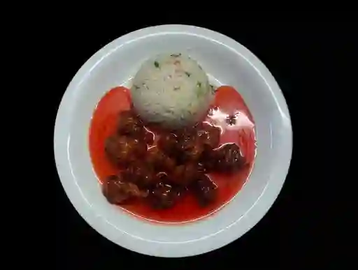 Chancho Tamarindo con Arroz Chaufán
