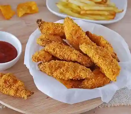 8 Pollitos Apanados más Papas Fritas