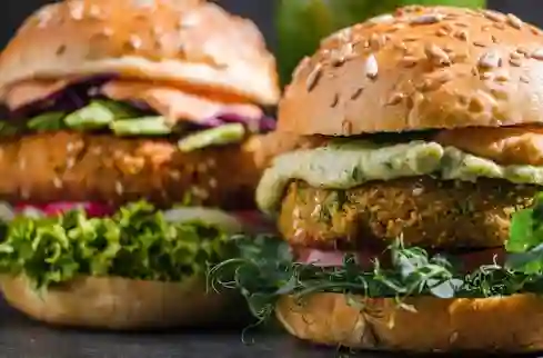 Hamburguesa Vegetariana Italiana más Papas