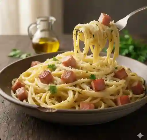 Espagueti con Alfredo