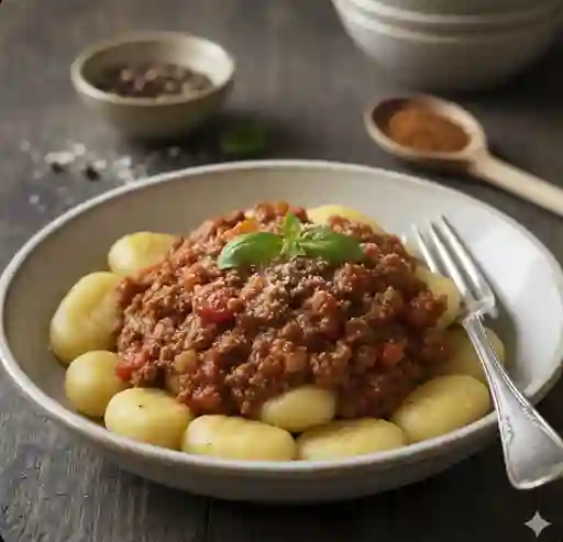 Gnocchi con Boloñesa