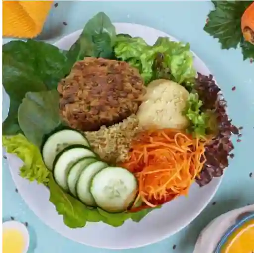 Buddha Bowl Hamburguesa de Lentejas - Pimentón