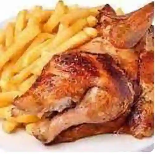 1/2 Pollo a las Brasas y Papas Fritas Caseras
