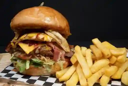 Burger Mixta Full Papas Fritas