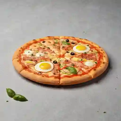 Pizza Jamon Champiñon 3 Cortes