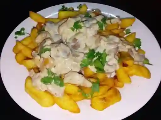 Papas Pollo champiñon