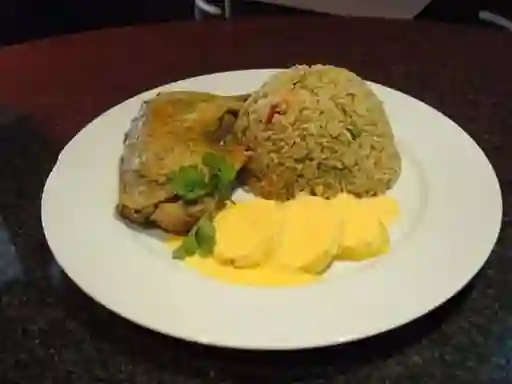 Arroz con Pollo a la Huancaína