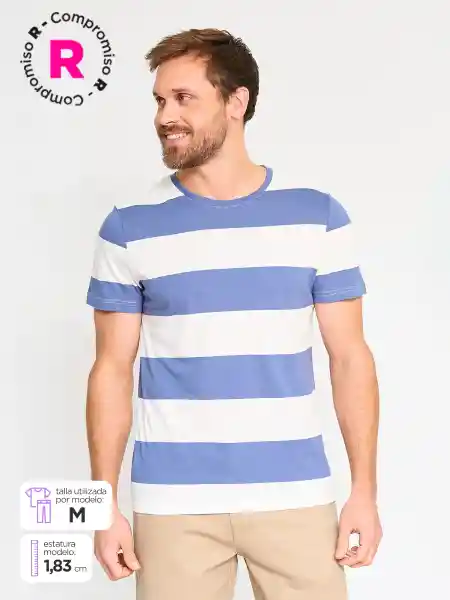 Kenneth Stevens Polera Manga Corta Daris Celeste L SS25