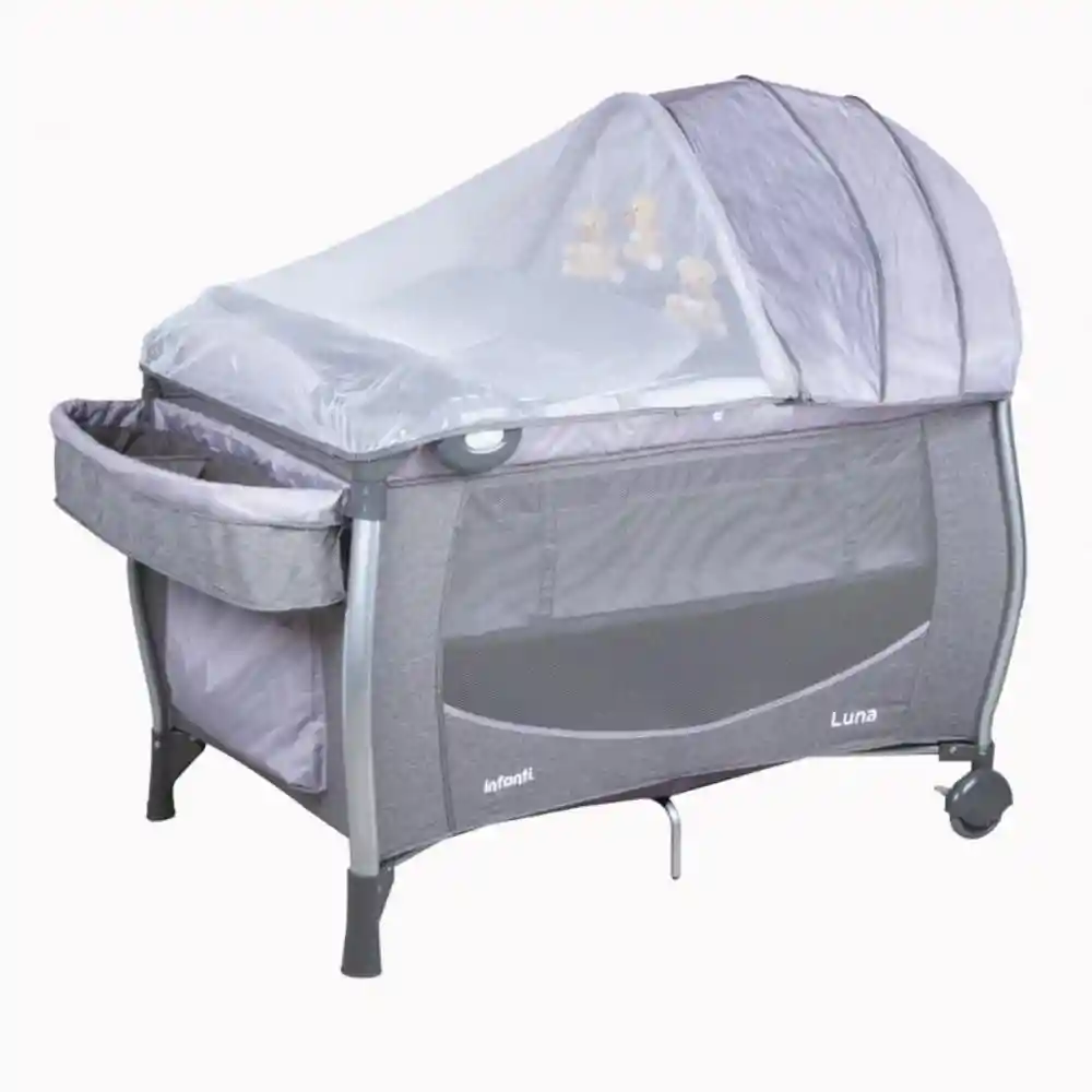 Infantil Cuna Playard Luna Grey