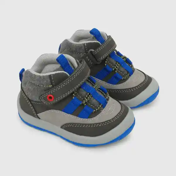 Botines Velcro Elástico Colores de Niño Gris Talla 21 Colloky