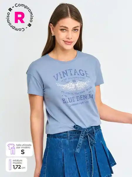 Index Polera Manga Corta Party H e Ess Piedra M S25