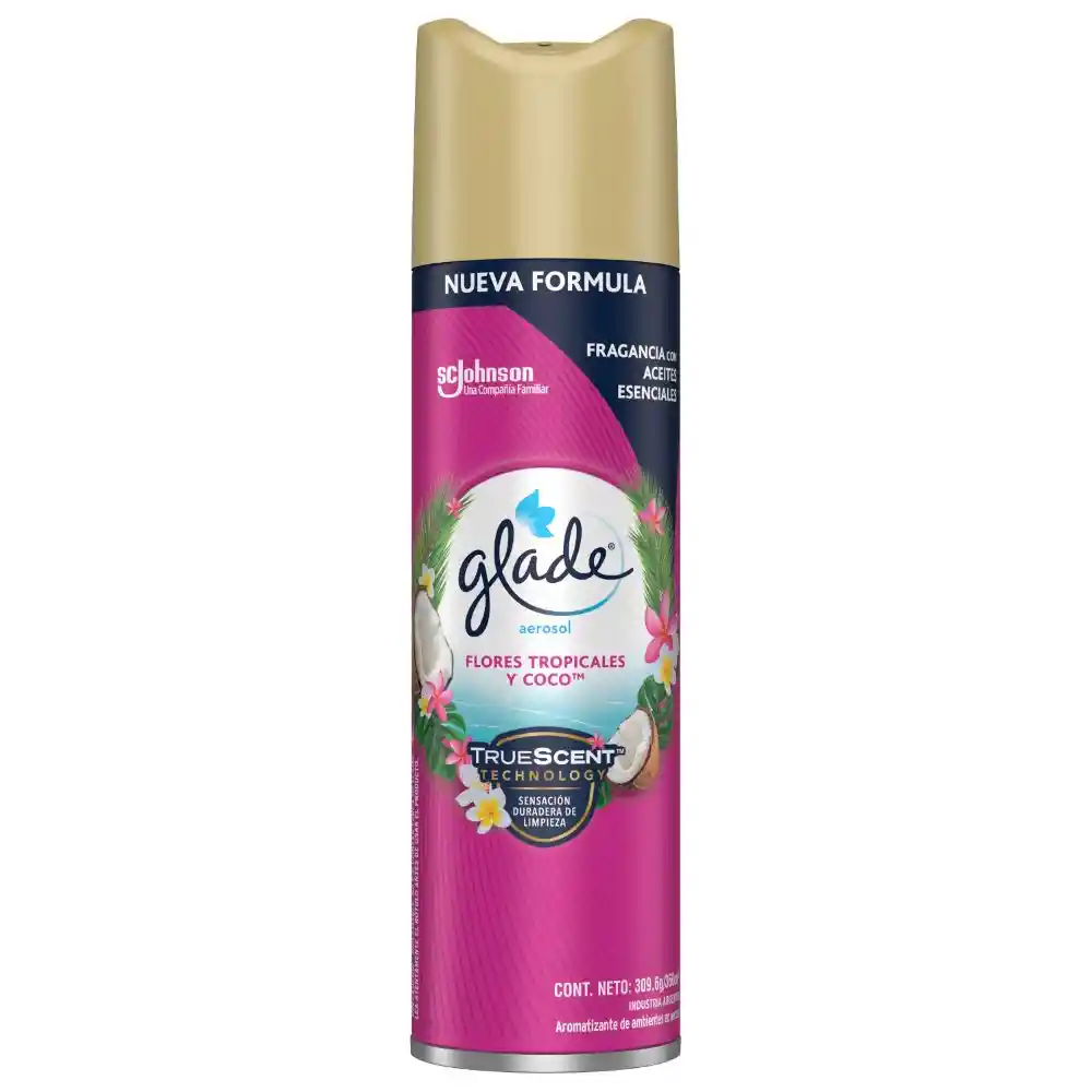 Glade Desodorante Ambiental Aroma a Flores Tropicales y Coco 