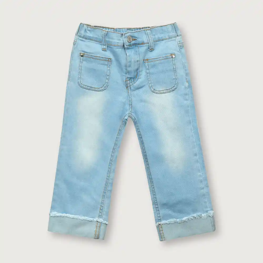 Jean Flare De Niña Denim Talla 6m