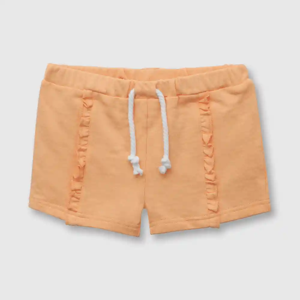 Short Vuelitos De Niña Naranjo Talla 3/6 Meses