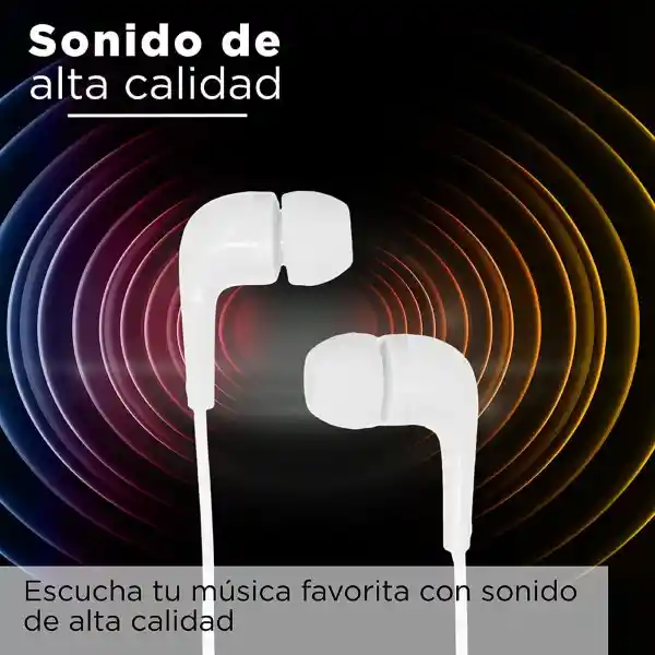 Miniso Audífonos de Cable Blanco Mod Hf233
