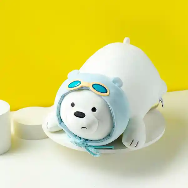 Miniso Peluche Polar Con Lentes Blanco 38 cm