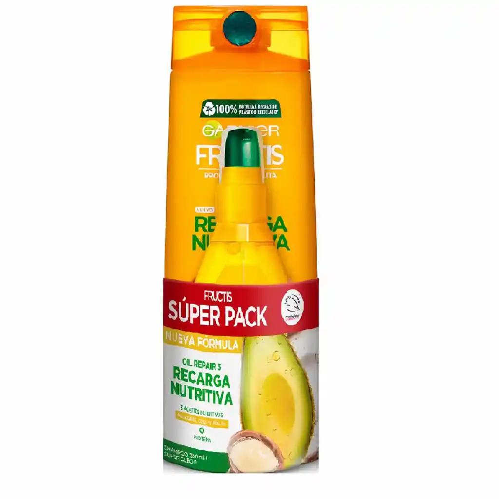 Fructis Pack Or Recarga Nutritiva Shampoo + Oil Repair