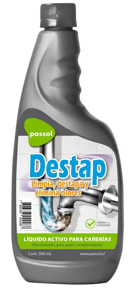 Passol Destap Líquido Activo para Cañerías