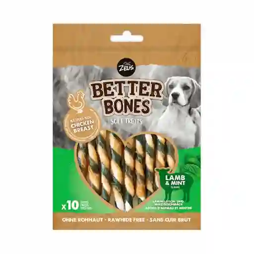 Better Bones Snack para Perro Palitos Cordero y Menta