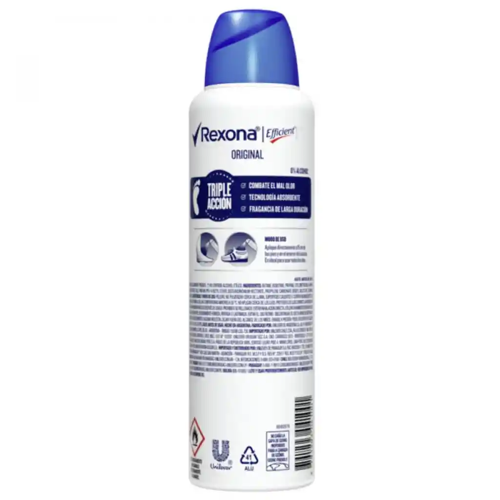 Rexona Desodorante para Pies Efficient Original en Aerosol