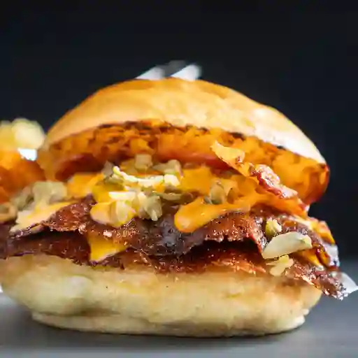 Spicy relish doble + fries