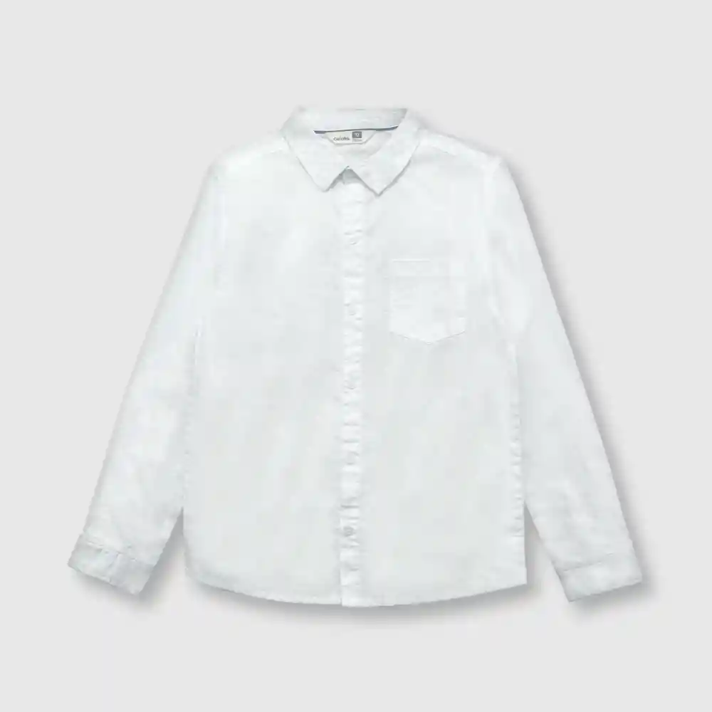 Camisa Oxford Clásica De Niño Blanca Talla 12 Años