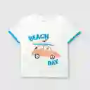 Polera Beach de Bebé Niño White Talla 6/9M Colloky