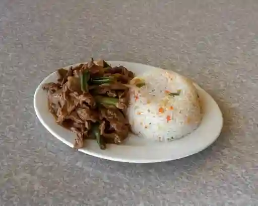 Carne Mongoliana y Arroz