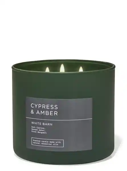 Bath & Body Vela Grande Cypress And Amber