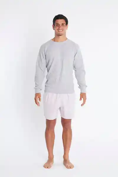 Suéter Chaleco Waffle Gris Talla XXL