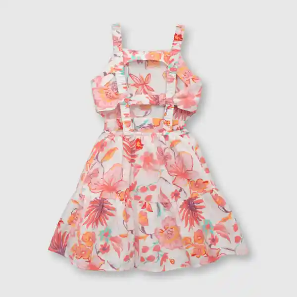 Vestido Flores de Niña Crema Talla 12A Colloky