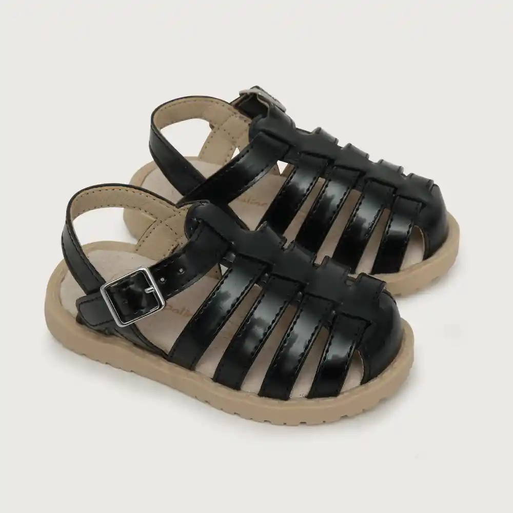Sandalias Charol De Niña Negra Talla 23