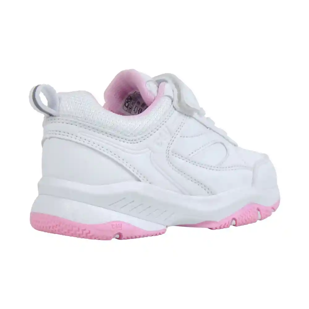 Zapatillas Deportiva Escolar Junior 2 Blanca Rosa T. 33