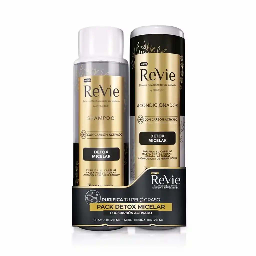 Revie Pack Shampoo + Acondicionador Detox Micelar