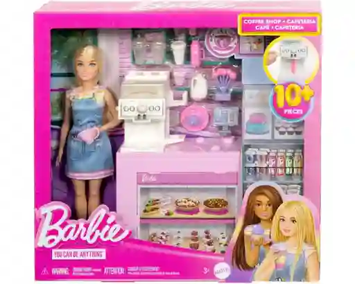 Barbie Set Juego Profesiones Diversión en la Cafetería - HXN94