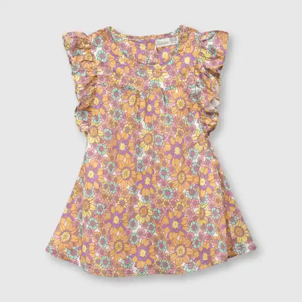 Vestido Flores de Bebé Niña Damasco Talla 9/12M Colloky