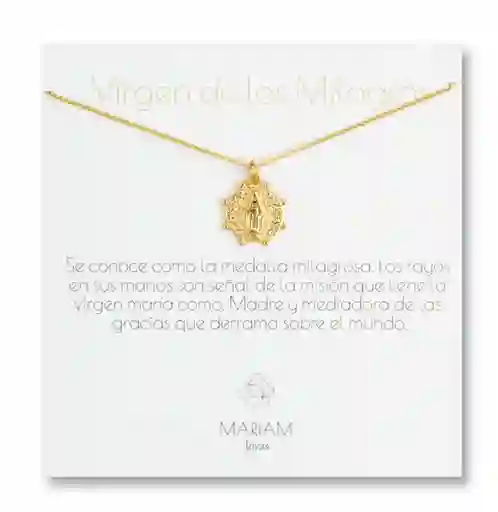 Collar Virgen Milagrosa Gold