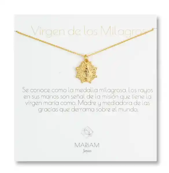 Collar Virgen Milagrosa Gold