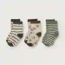 Pack Calcetines Explorador de Niño Verde Militar T.5/6 A Opaline