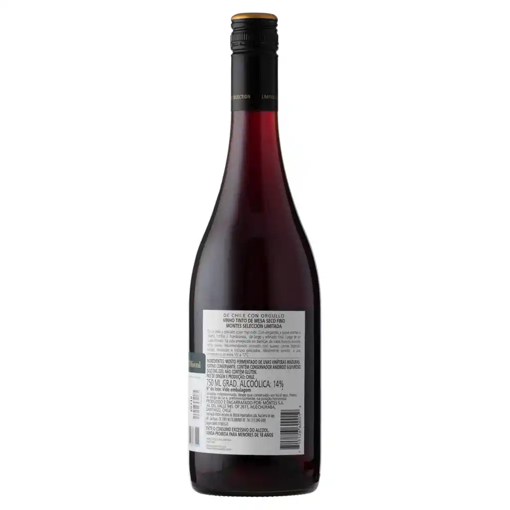 Montes Pinot Noir Limited Ediion 14? 750 Ml.