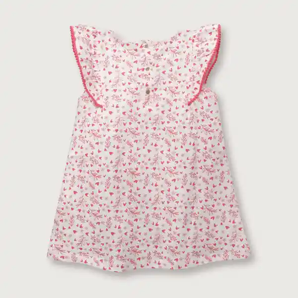 Vestido Vuelos Esencial Frutilla de Niña Talla 18M Opaline