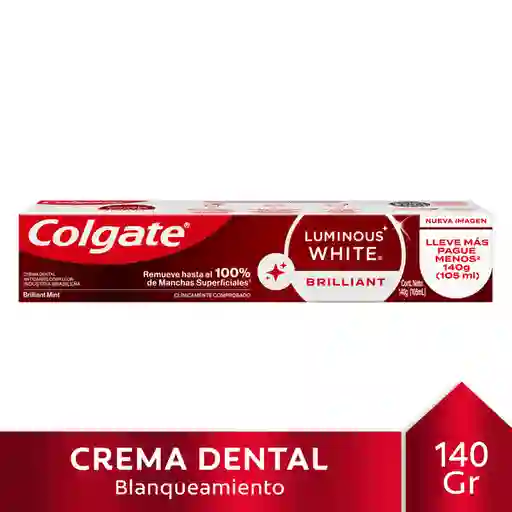 Pasta Dental Colgate Luminous Brilliant 140 g