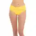 Bikini Calzón Banda Torcida Amarillo Talla XL Samia