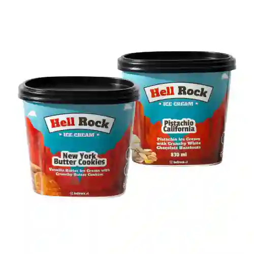 Hell Rock Pack de Helado New York Butter + Pistacho California