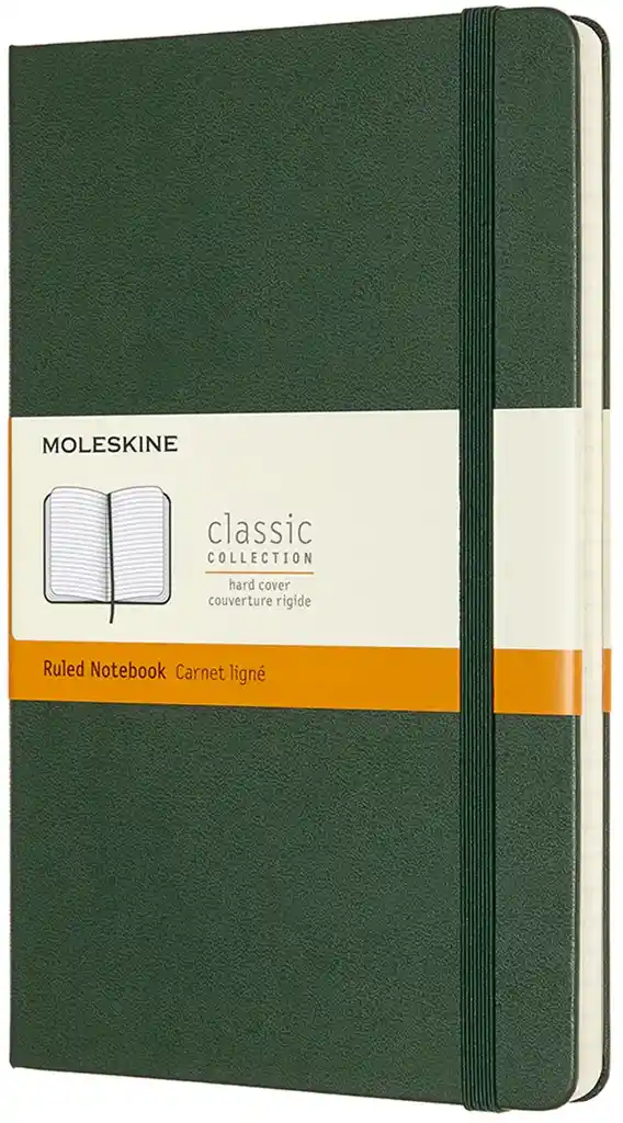Cuaderno Clásico / Grande / Verde Mirto / De Rayas