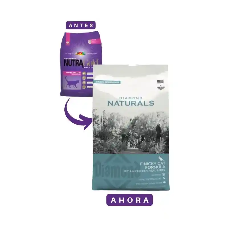 Diamond Naturals - Finicky Cat Gato Pollo Y Arroz 3 Kg