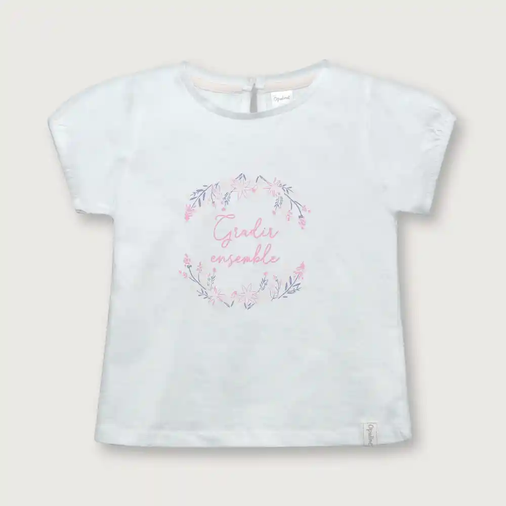 Polera Tipo Princesa Niña Blanca Talla 18m