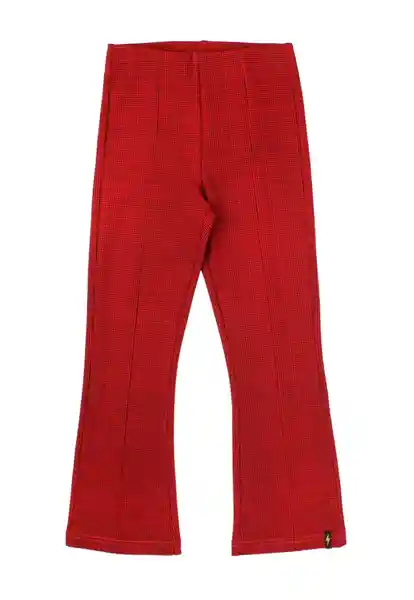 Leggins Kids Escocesa Liberty 301 Niña Rojo Talla 6 Años Ficcus